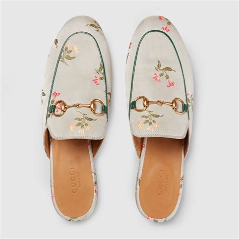 gucci princetown floral slides|Gucci princetown slippers.